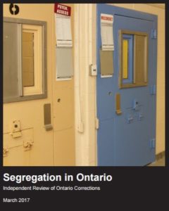 Segregation in Ontario: Independent Review of Ontario Corrections report cover image