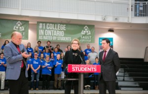 Premier Kathleen Wynne met with students on a 10 day tour of Ontario colleges and universities.