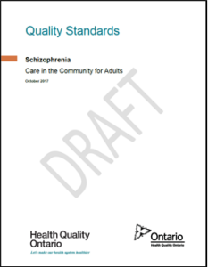 Cover of QI standards for schizophrenia care